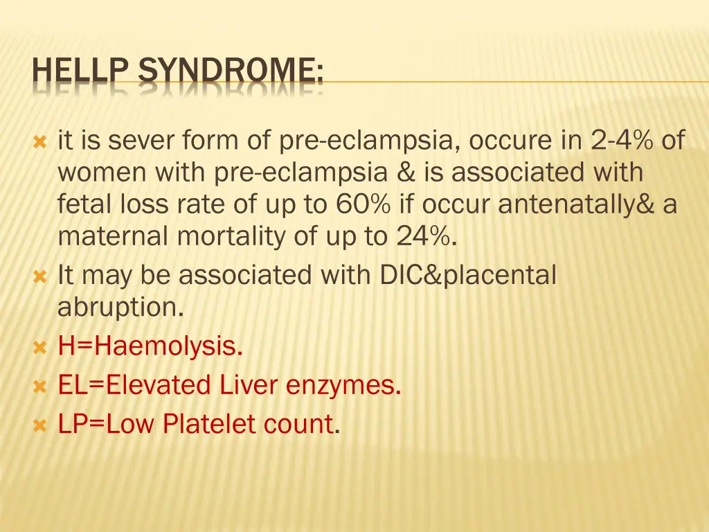 hellp syndrome