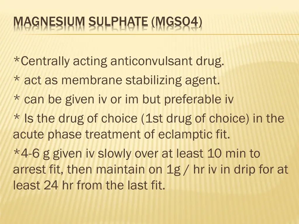 magnesium sulphate mgso4