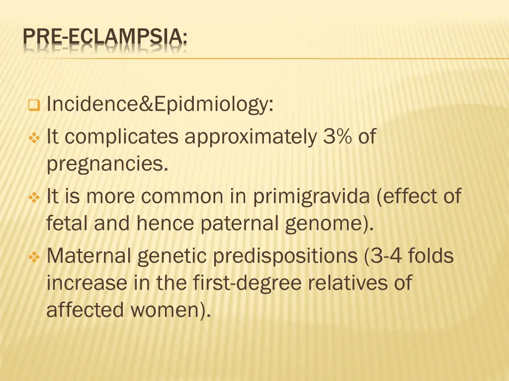 pre eclampsia