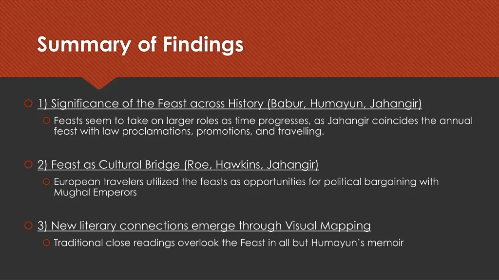 summary of findings