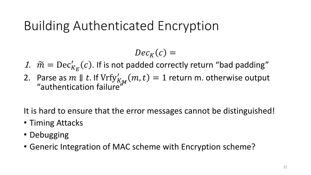 building authenticated encryption 2