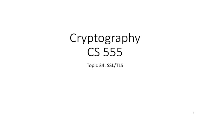 cryptography cs 555