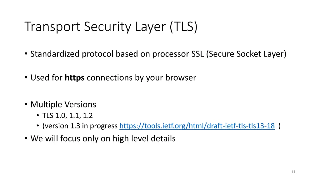 transport security layer tls