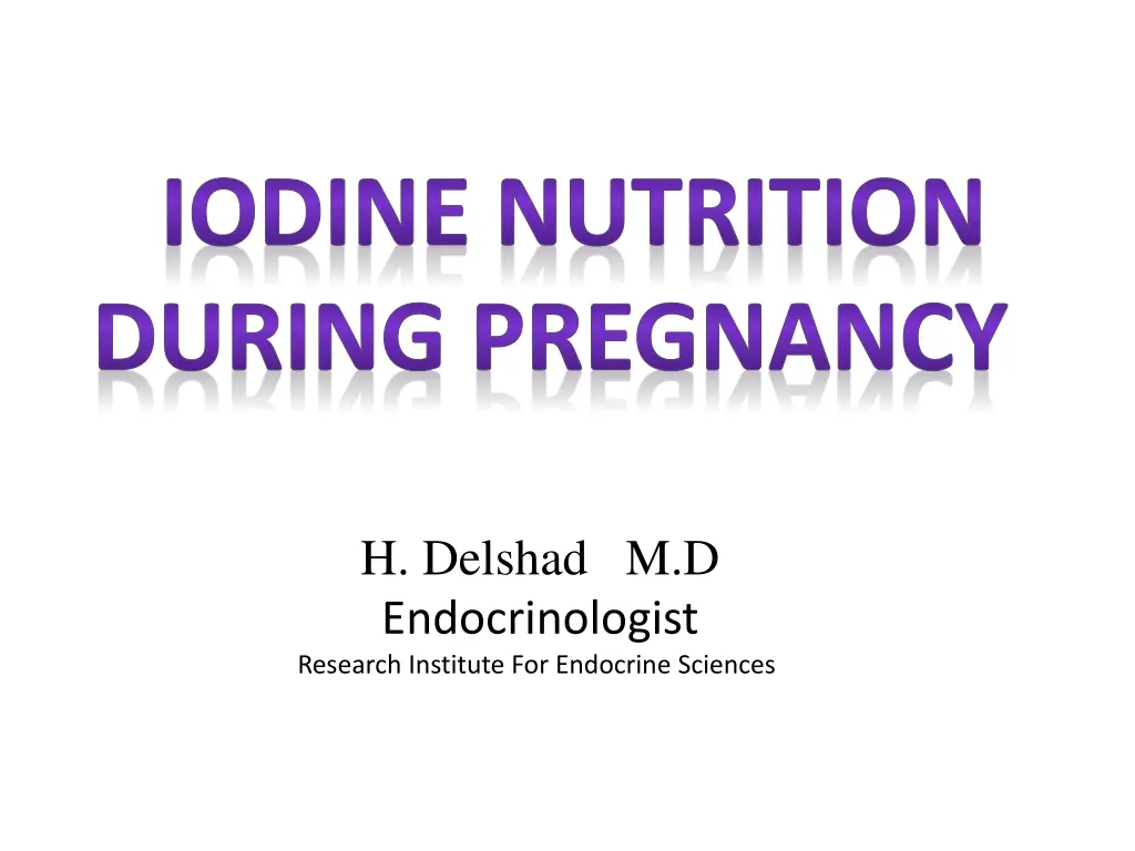 iodine nutrition during pregnancy