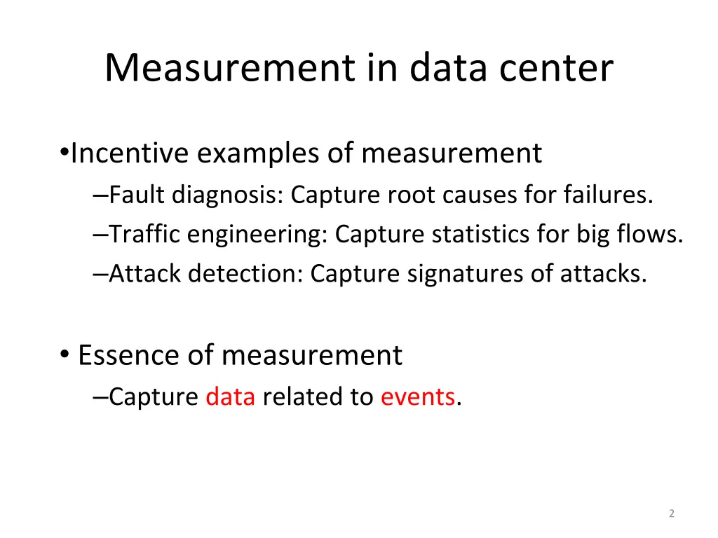 measurement in data center