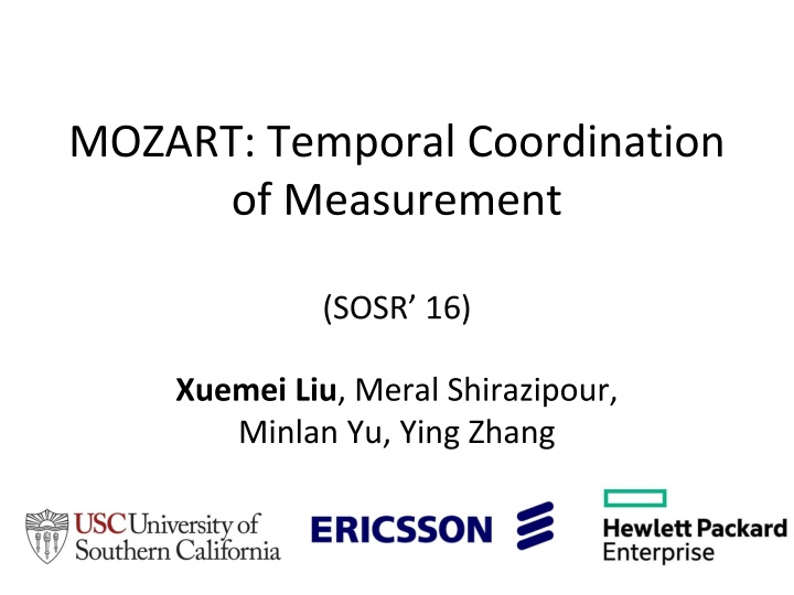 mozart temporal coordination of measurement