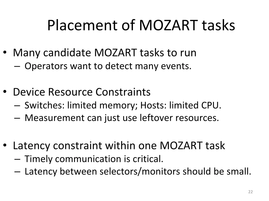 placement of mozart tasks