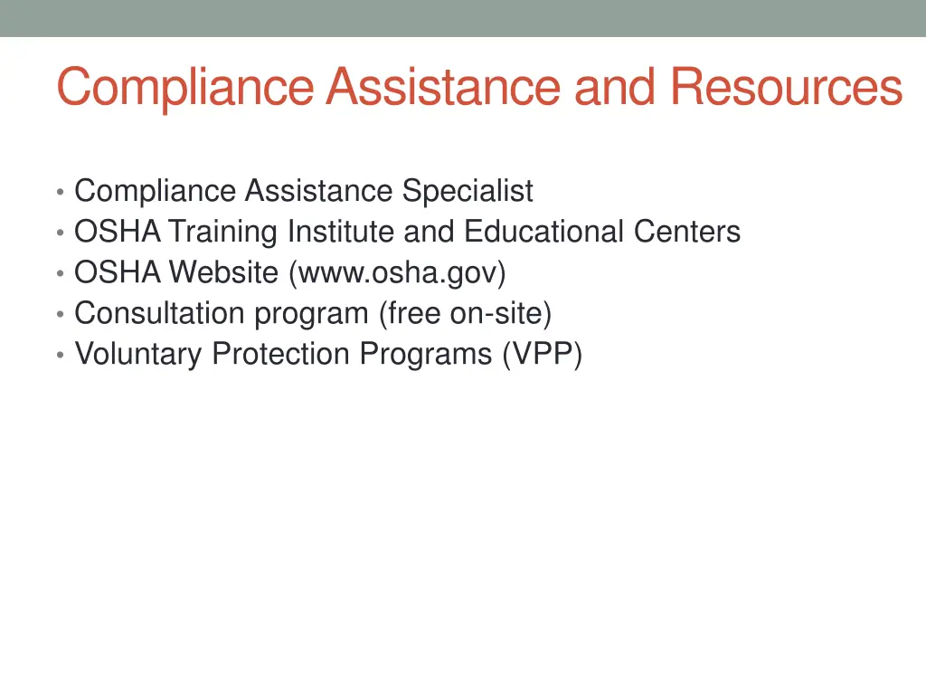 compliance assistance and resources