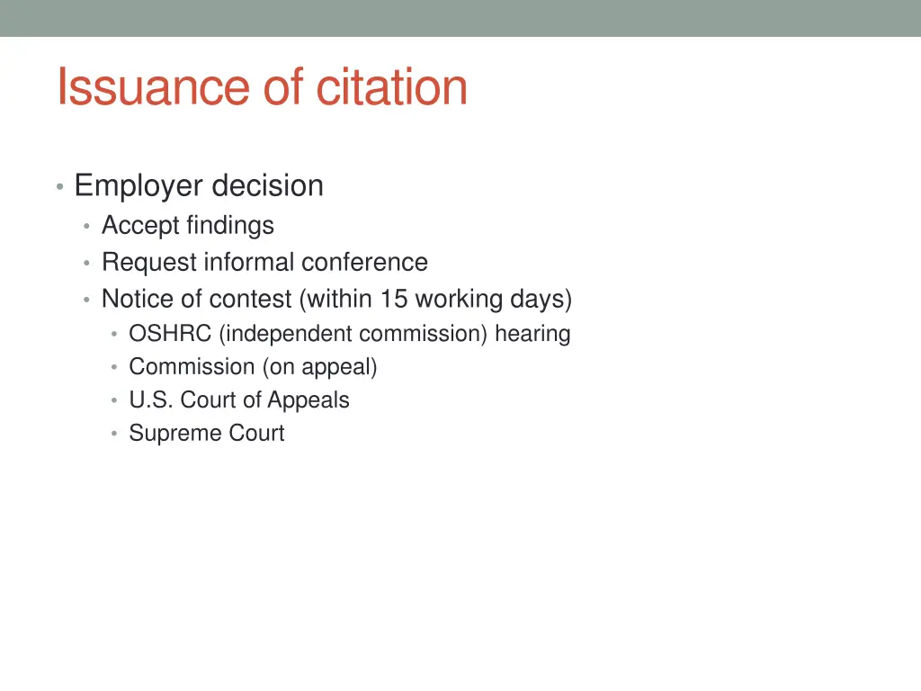 issuance of citation