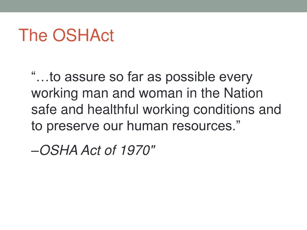 the oshact