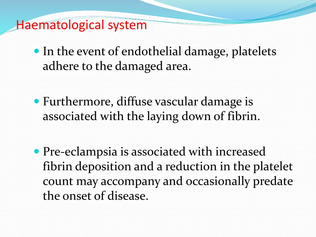 haematological system