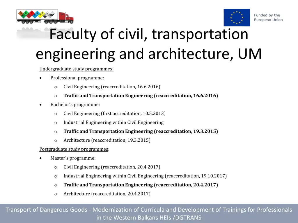 faculty of civil transportation engineering