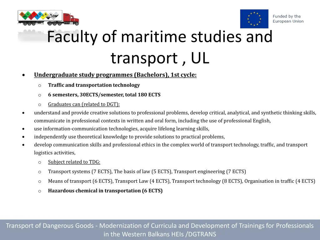 faculty of maritime studies and transport 1