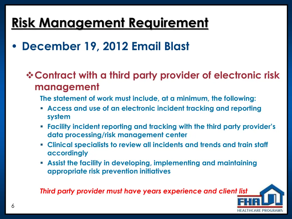 risk management requirement 3