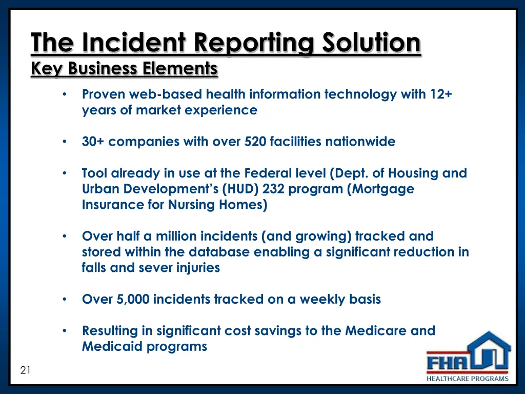 the incident reporting solution key business