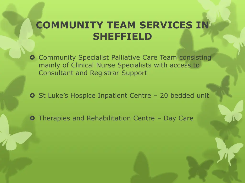 community team services in sheffield