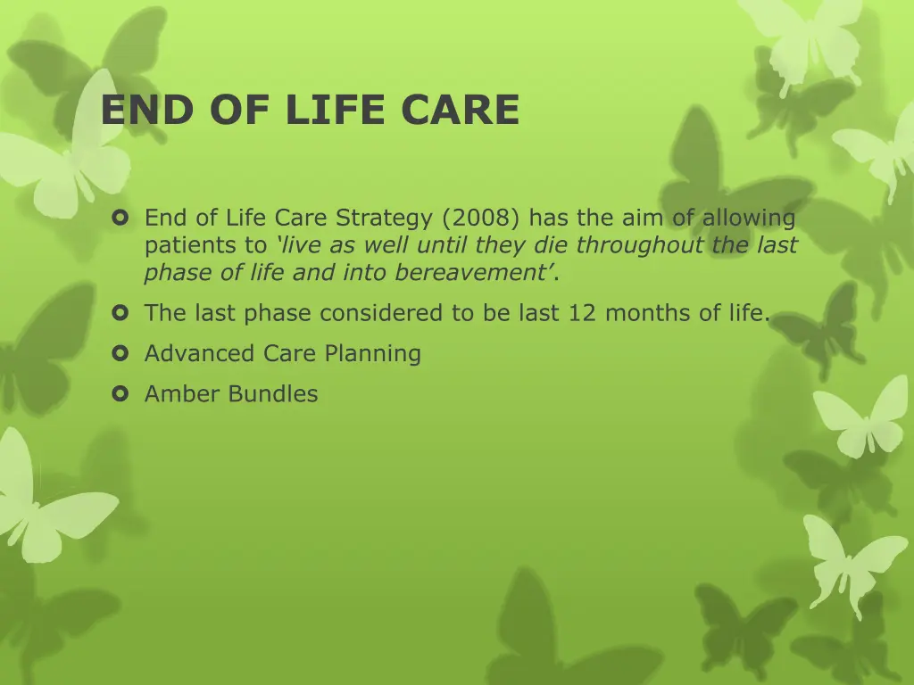 end of life care