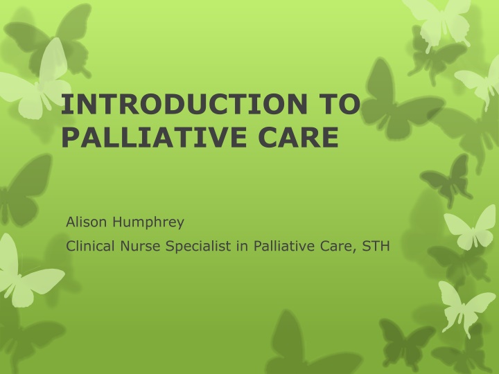 introduction to palliative care