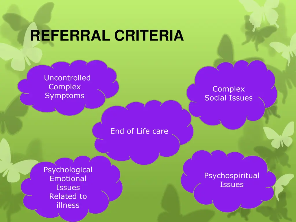 referral criteria