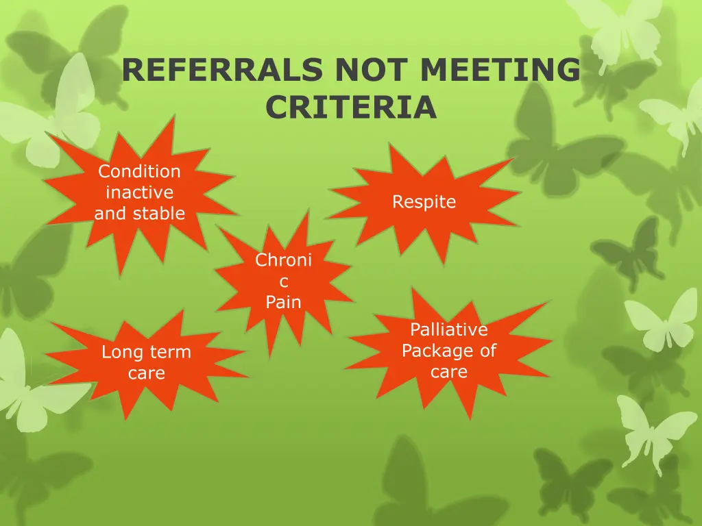 referrals not meeting criteria