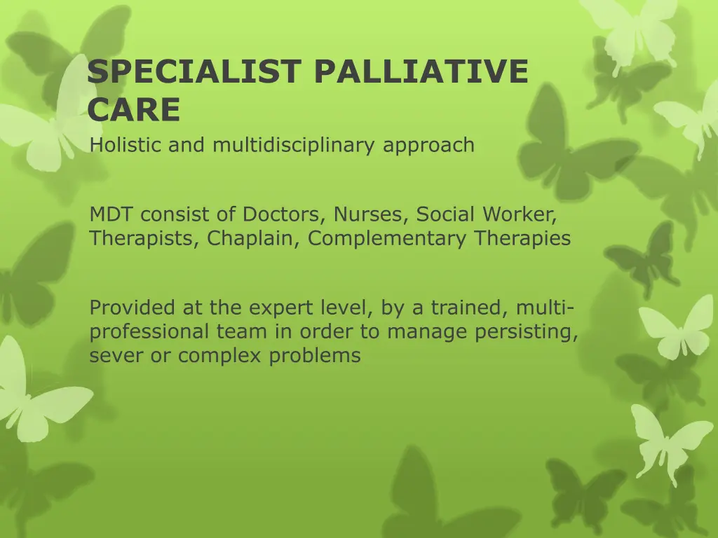 specialist palliative care holistic