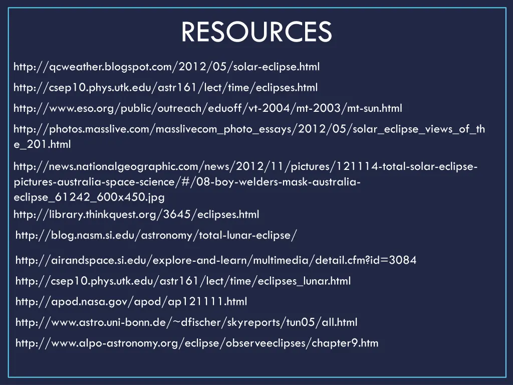 resources