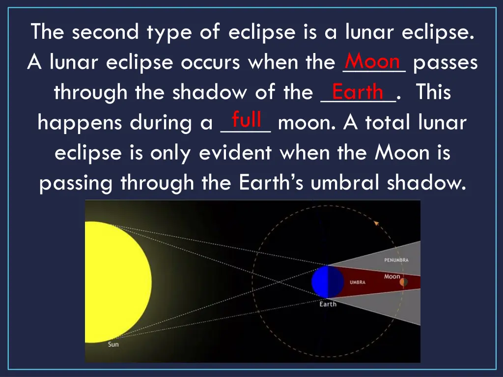 the second type of eclipse is a lunar eclipse