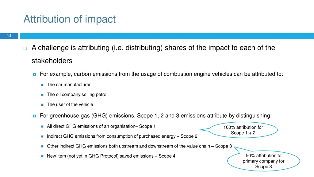 attribution of impact