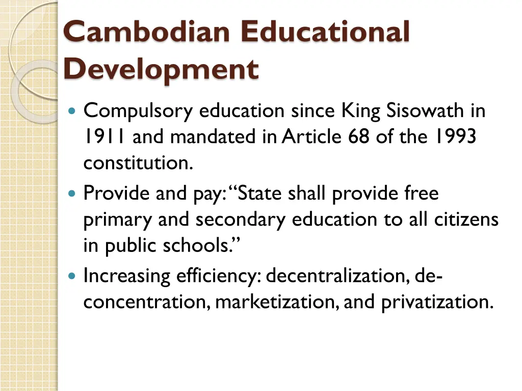 cambodian educational development