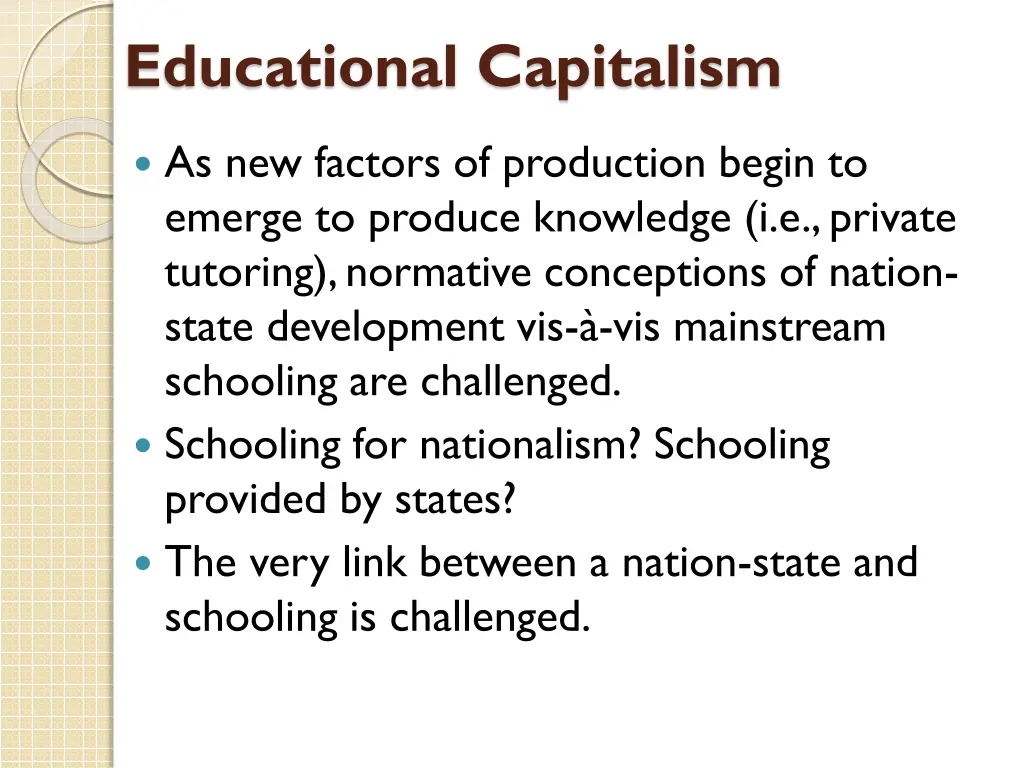 educational capitalism