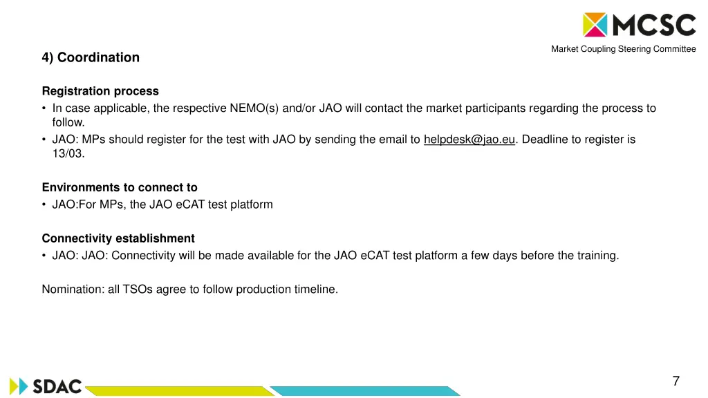 market coupling steering committee 6