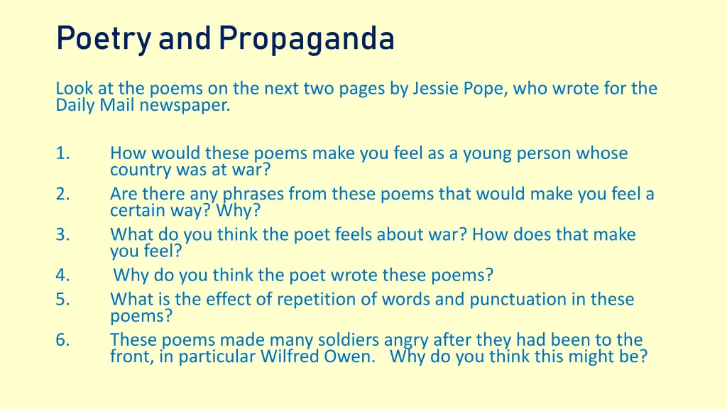 poetry and propaganda