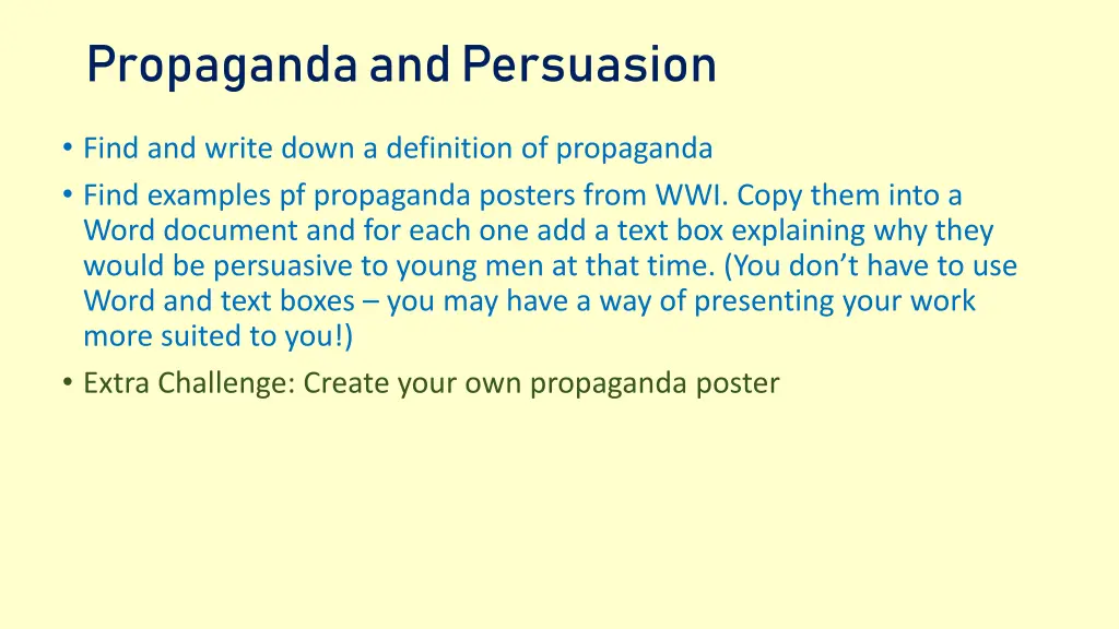 propaganda and persuasion