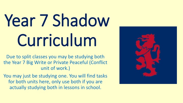 year 7 shadow year 7 shadow curriculum curriculum