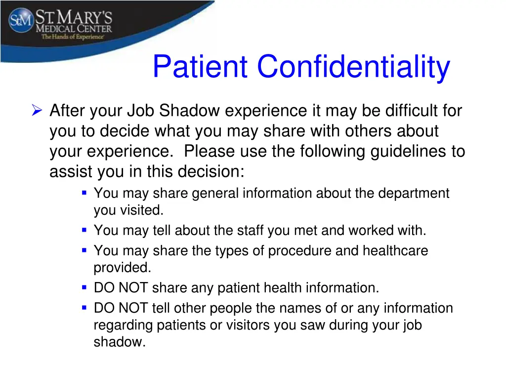 patient confidentiality 1