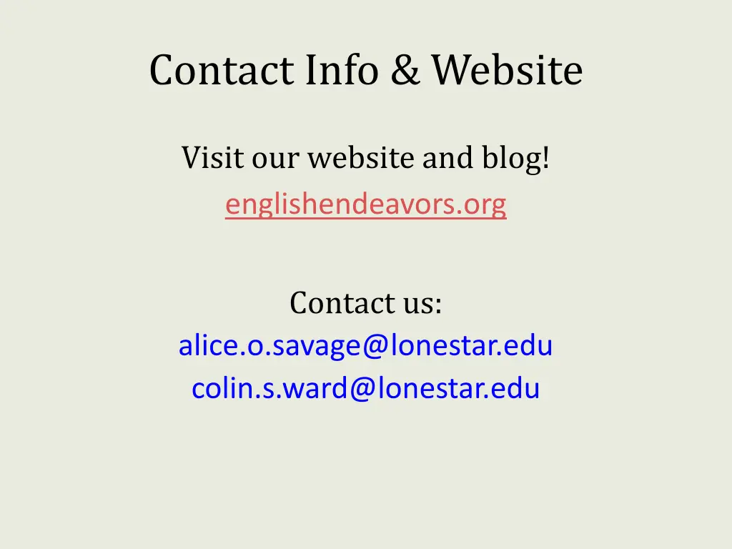 contact info website