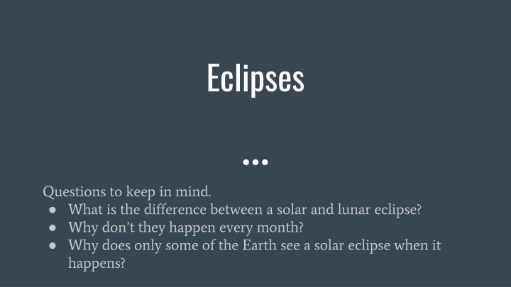 eclipses