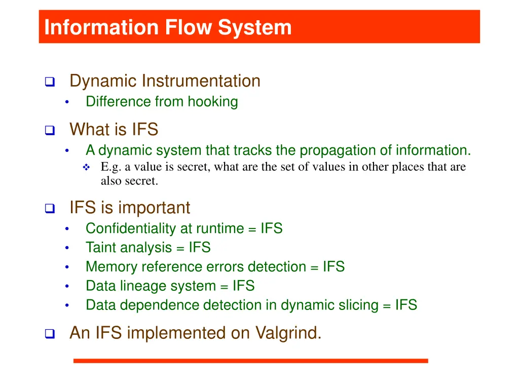 information flow system