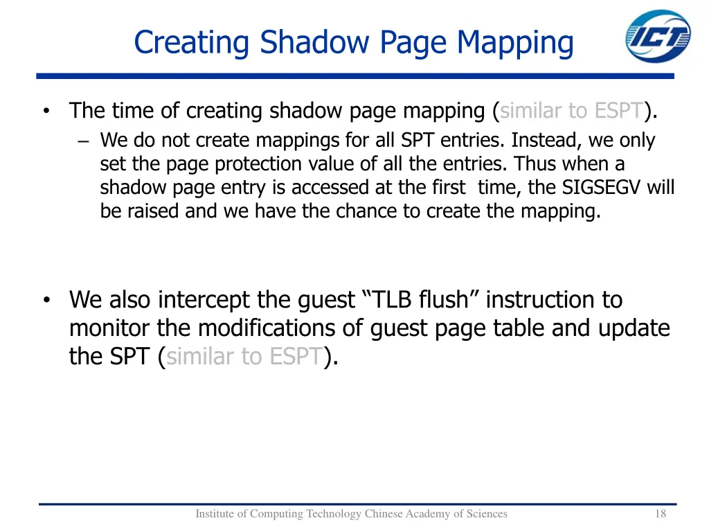 creating shadow page mapping