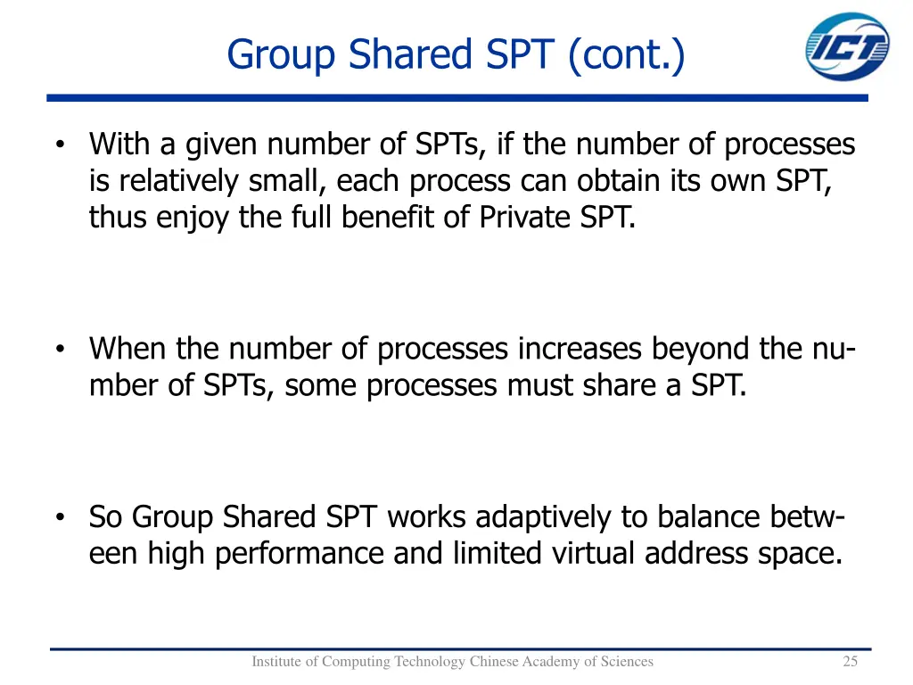 group shared spt cont