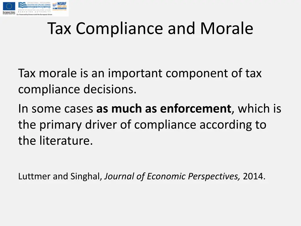 tax compliance and morale