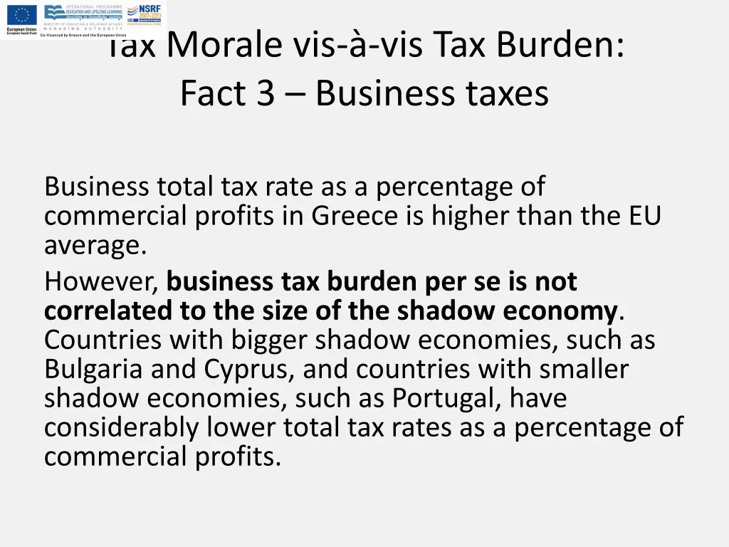 tax morale vis vis tax burden fact 3 business