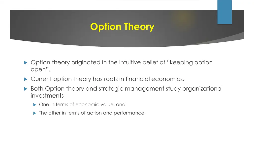 option theory