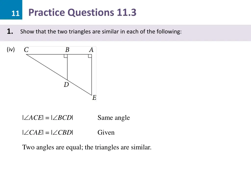 11 practice questions 11 3 3