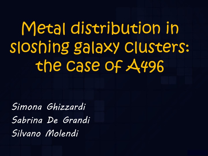 metal distribution in sloshing galaxy clusters