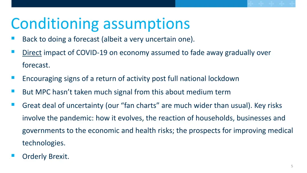 conditioning assumptions