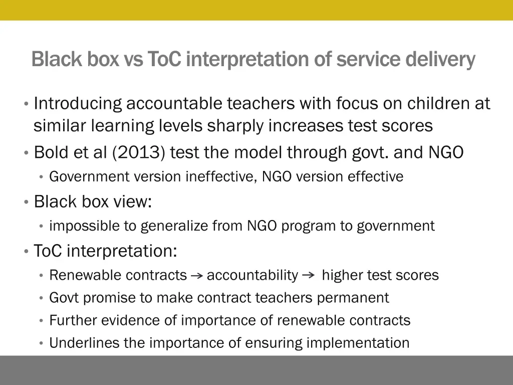 black box vs toc interpretation of service