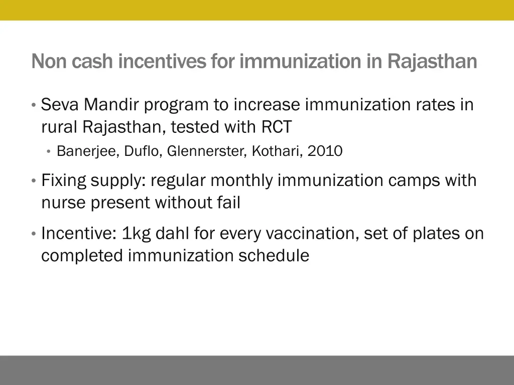 non cash incentives for immunization in rajasthan