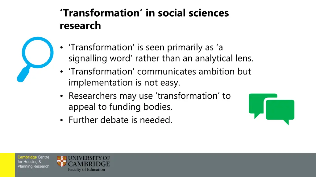 transformation in social sciences research