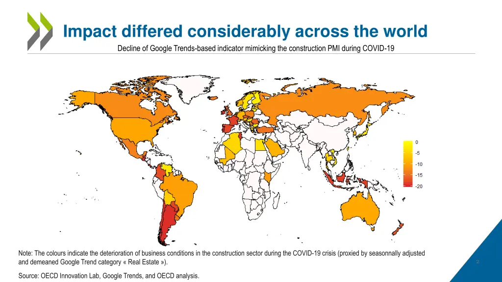 impact differed considerably across the world